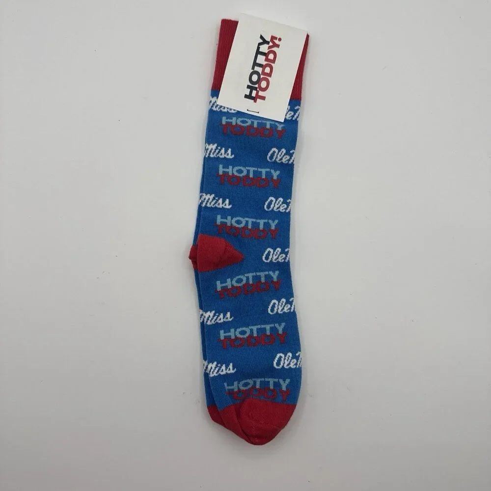 NEW NWT Hotty Toddy Ole Miss Socks University Of Mississippi Gift College - Picture 1 of 6